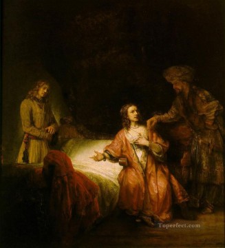  esposa Lienzo - José acusado por Rembrandt, la esposa de Potifar